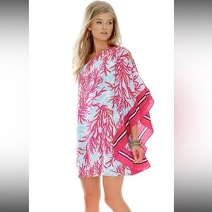 Rare Lilly Pulitzer Marlee Vibrant Pink and Blue Dress